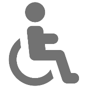 A Gray Icon of a Wheelchair