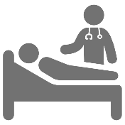 A Grey Icon showing a patient lying down