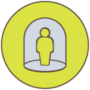 Icon of a person under a dome