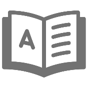 Gray Icon of Open Book
