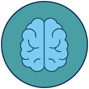 Icon illustration of the brain