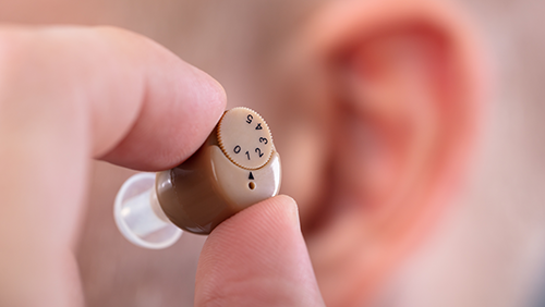 Detail of a hearing aid