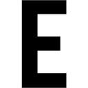 Black letter E